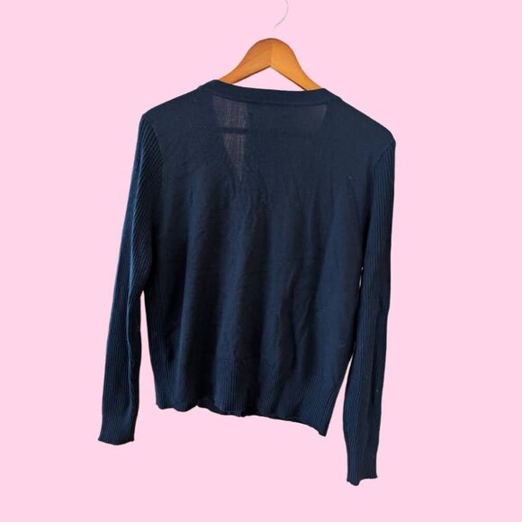 Merino Wool Multicolor Tory Burch Plaid Cardigan - Picture 2 of 8